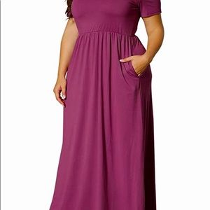 Maxi dress 14W short sleeve natural waist